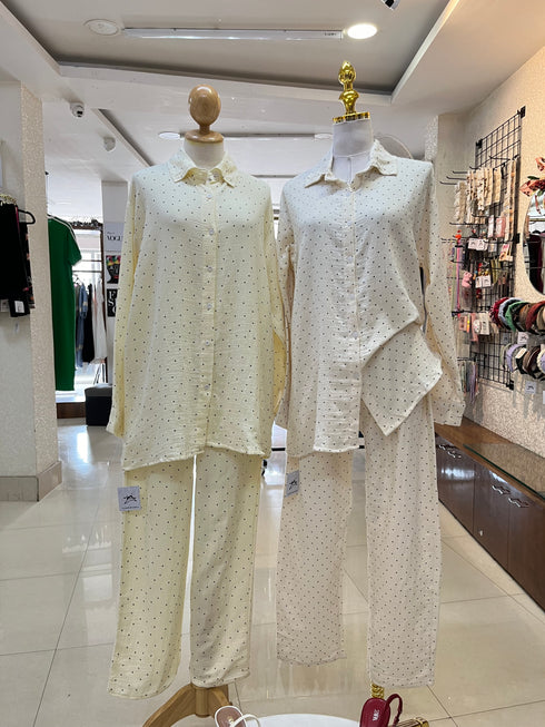 Summer Polka Dot Print Comfy Nigh Suits